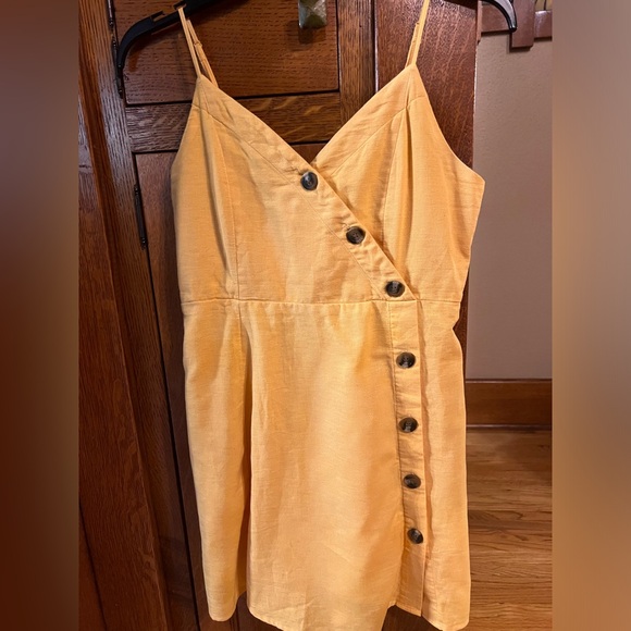 American Eagle Outfitters Yellow Cotton Sundress Size Small Petite EUC - Picture 3 of 4